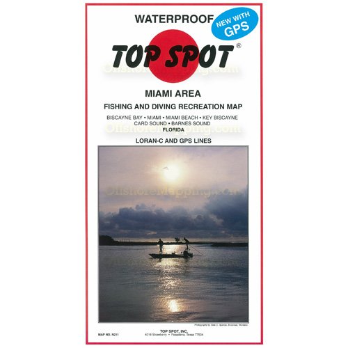 Top Spot Fishing Map N211, Miami Area