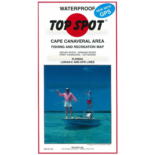 Top Spot Fishing Map East Florida - Port Canaveral & Lake Worth Inlet, N220