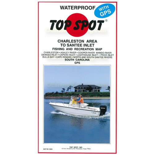  Topspot Fishing Map from Port Royal to St. Helena Sound,white  : Fishing Charts And Maps : Sports & Outdoors